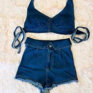Fashion Nova Lose Control Denim Set